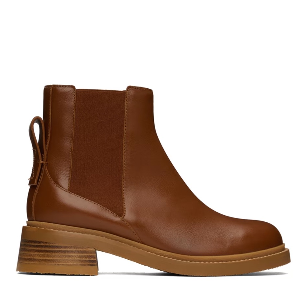 See by Chloe Tan Bonni Chelsea Boots new in box IT41